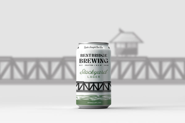 Bent Bridge Brewing - Stockyard Lager - Carton (16 cans) - Free local delivery. For deliveries outside of 2460 postcode please enquire using the 'contact' menu above.